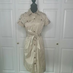 Calvin Klein Khaki Shirt Dress